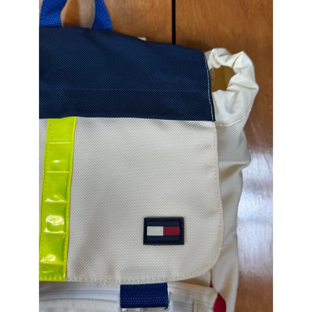 Vintage Rare Tommy Hilfiger Sailing Gear US/88 Backpack‎ Bag White